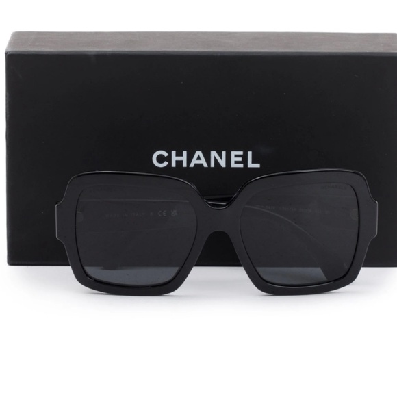 Chanel Brand New Acetate Square Heart Sunglasses BNIB - Picture 2 of 13